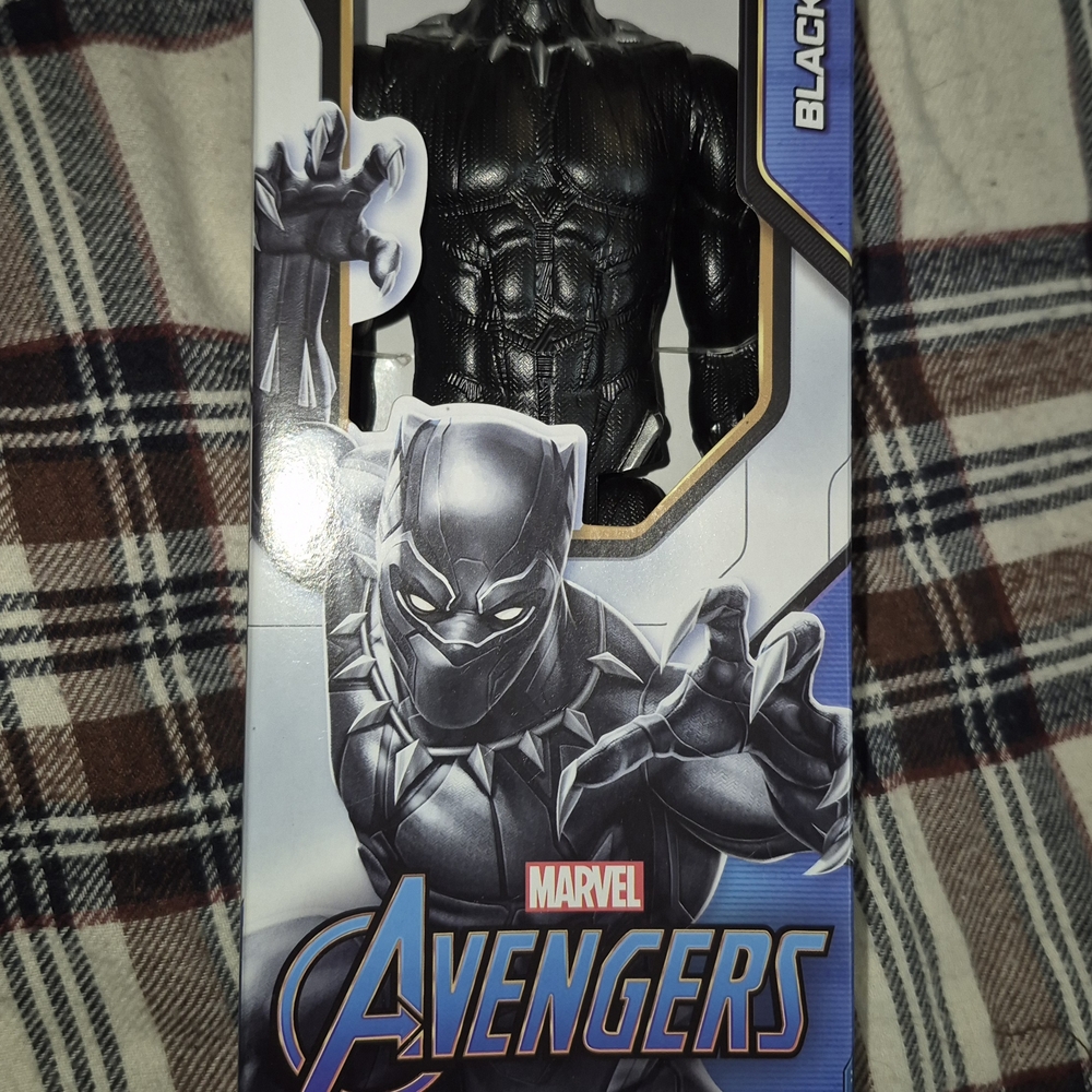 Marvel Black Panther Figure with Blue Accents